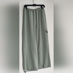 ZARA olive green wide leg pants